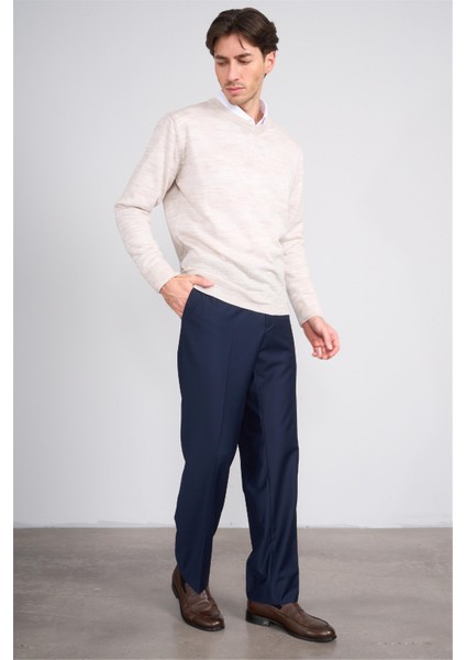 7 Lacivert Erkek Poliviskon Ithal Regular Pantolon