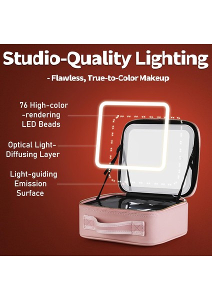 LED Işıklı Aynalı Makyaj Çantası Seyahat Makyaj Çantası fiyatları