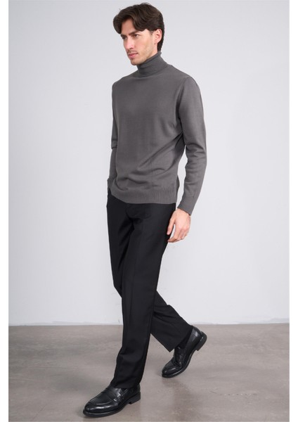 7 Siyah Erkek Poliviskon Ithal Regular Pantolon