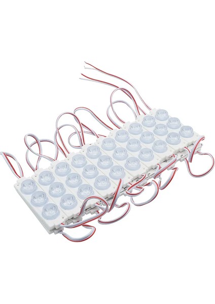 3W Dik Açı Mercekli Beyaz Reklamcı Modül LED Parmak LED Lamba 12 Volt 20 Adet