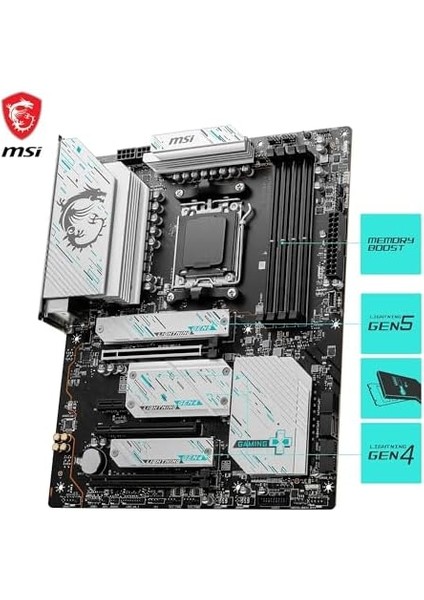 Msı MB X670E Gamıng Plus Wıfı Am5 Ddr5 7800MHZ(OC) 4x M.2 USB 3.2 HDMI Dp 2.5g Lan Amd Wıfı 6e Atx modelleri