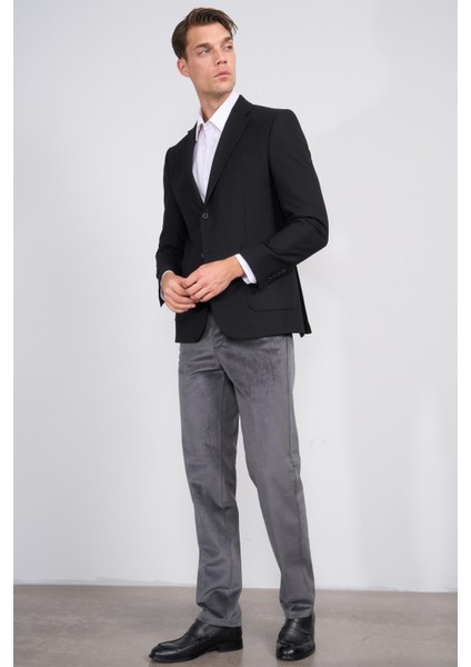 4666 Erkek Mono Yaka Tek Ceket Slim Fit Siyah fiyatları