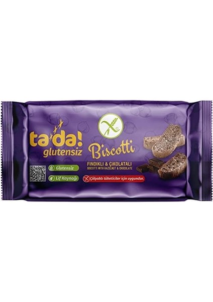 Glutensiz Çikolatalı Fındıklı Biscotti 110G