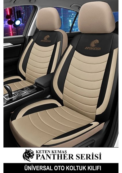 Jaguar S-Type (Ccx) 4.0 I V8 32V (276 Hp) 2002 Panther Serisi Uyumlu Keten Oto Koltuk Kılıfı Bej