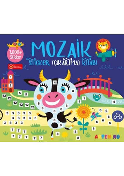 Mozaik Sticker Çıkartma Kitabı - Lacivert