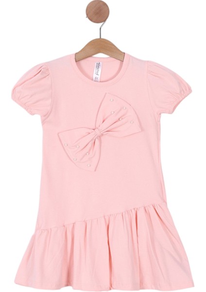 Fiyonklu Inicili Süprem Elbise Somon