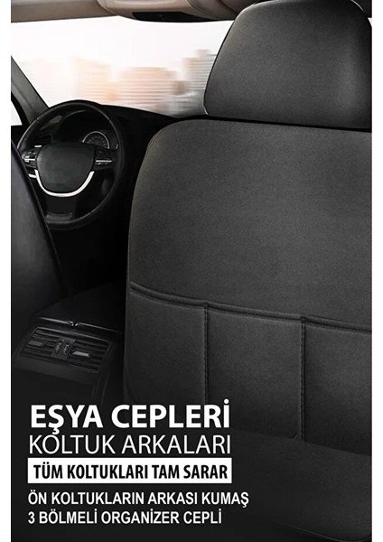 Chrysler Jeep G. Cherokee Limited 3.0 Crd 2011 Panther Serisi Uyumlu Keten Oto Kılıfı Siyah fırsatları