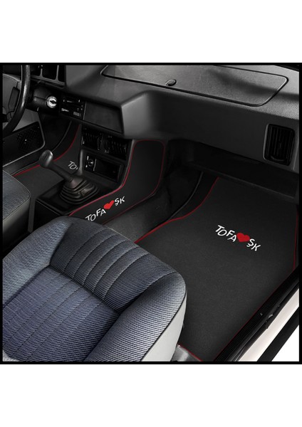 Tofaş Şahin Doğan Kartal Siyah Vites Orta Konsol Yan Kaplama Halısı & Oto Halı Paspas Seti – Nakışlı fiyatları