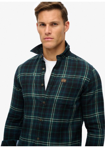 Normal Siyah - Mavi Erkek Gömlek M4010727AB8K_L/S Cotton Lumberjack fiyatları