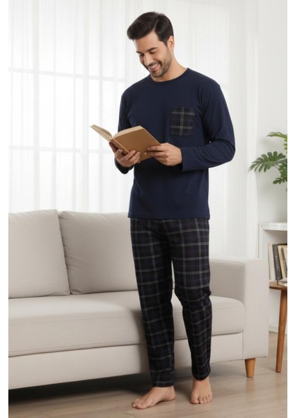 Konforlu Ev Giyimi Üst ve Desenli Pijama Altı | Erkek Pijama Takımı