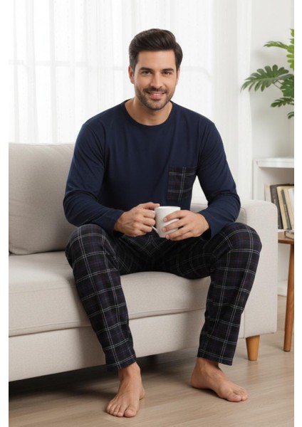 Konforlu Ev Giyimi Üst ve Desenli Pijama Altı | Erkek Pijama Takımı fiyatları