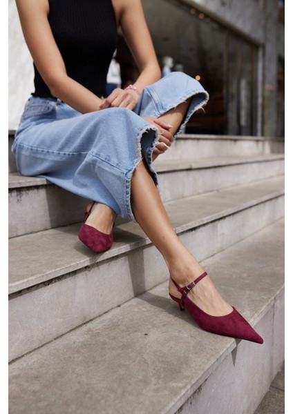 Emila Kadın Siyah Suet Mini Topuklu Ayakkabi fırsatları