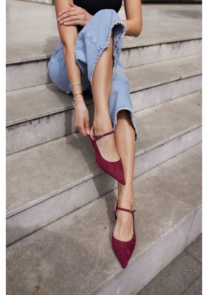 Emila Kadın Siyah Suet Mini Topuklu Ayakkabi indirimleri