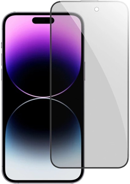 Ally iPhone 15 Pro Max Privacy Hayalet Full Koruma Tempered Cam Ekran KORUYUCU-(5775 - M542R975-K36