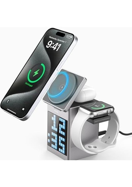 Mio Cube 5 Saatli ve Bt Hoparlörlü 5in1 Telefon Tutucu - Gri fiyatları