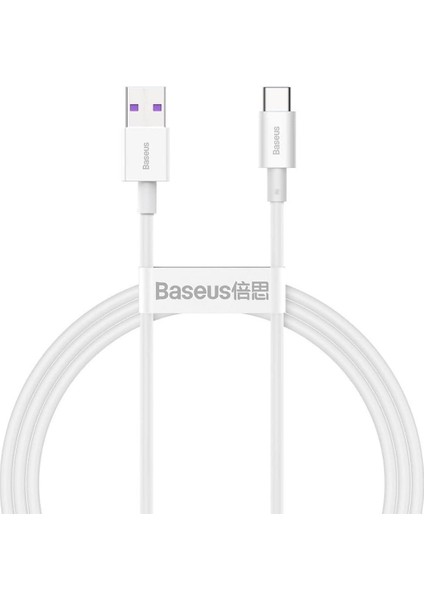 , Şarj & Data Aktarım Kablosu, Beyaz, 1 M, 66 W, USB Type A & USB Type C, Hızlı Şarj