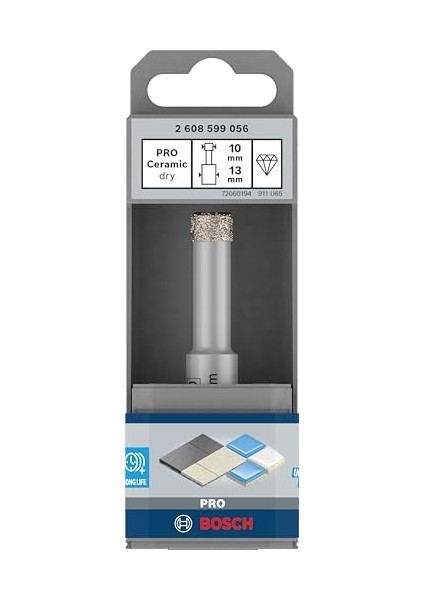 1x Döner Matkaplar Için Pro Ceramic Dry Matkap Ucu, Silindirik Şaft (Döşemeler, Sert, Ø 10 Mm, Professional Aksesuar Döner Matkap/vidalamalar) modelleri