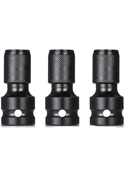 3 Adet 1/4 Bit Lokma, 1/2 Dört Köşe Tahrik (1,3 Cm) 1/4 Altıgen Şaft (0,6 Cm) Hızlı Gergi