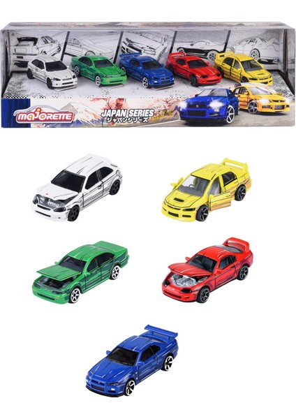 - Araç Seti Serisi (5 Araba) - 5 Adet Metal Oyuncak Araba, Tarzı, Her Biri 7,5 Cm, ve 3 Yaşından Büyük Çocuklar Için, Serbest, Süspansiyon ve Açılacak