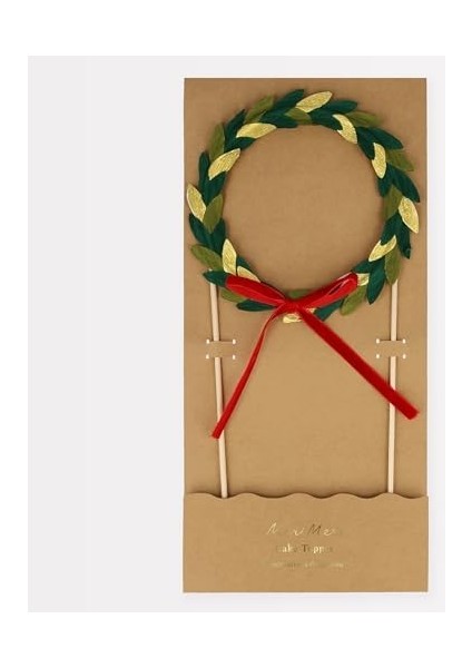 - Wreath Cake Topper - Kağıt Çelenkli Pasta Süsü modelleri