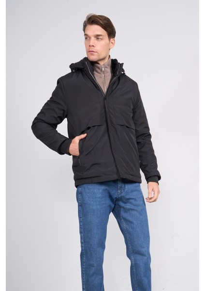 Kagı K26 43012 Siyah Erkek Bondıt Kapusonlu Mont fiyatları