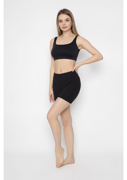 Kadın Siyah Kısa Tayt ONL-02206 fiyatları
