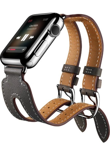 Ally Apple Watch 7-8 41MM 6-5-4 40MM Çift Kayış Kordon Kayış 3-2-1 38MM-(5775) - M709R948-K827