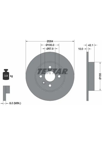 92124703 Arka Fren Diski 569116 569116N 93176548 (2 Adet Fiyatıdır)