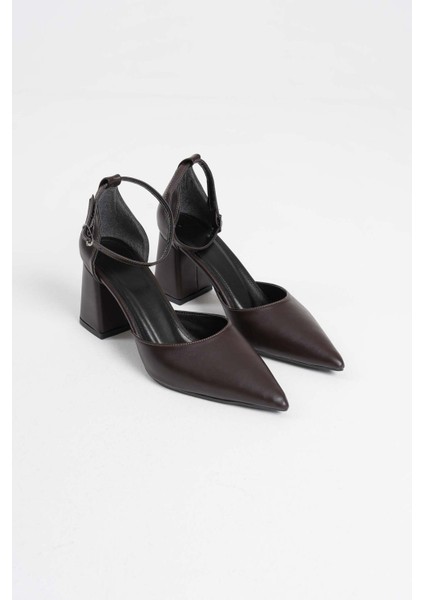 Modaserdem Doren Acı Kahve Cilt Kadın Topuklu Ayakkabı fiyatları