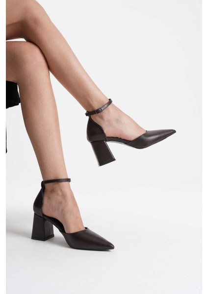 Modaserdem Doren Acı Kahve Cilt Kadın Topuklu Ayakkabı fırsatları