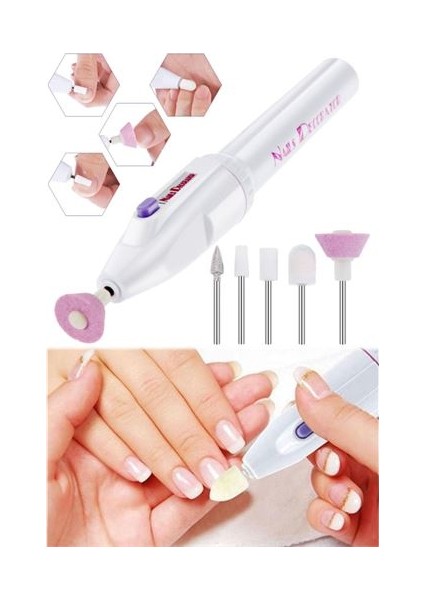 Hsnet Manikür Pedikür Tırnak Törpü Seti Pilli - M778R627-K38778