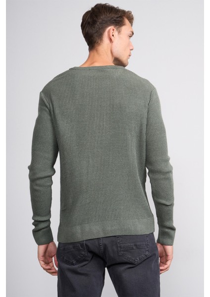 Çetinkaya Mentality 5295 Bisiklet Yaka 1/18 Akrilik Regular Triko Açık Haki fırsatları