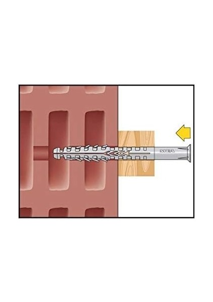 Mea Hbr Boşluklu Çerçeve Dübeli (8X80MM, 50 Adet) fiyatları