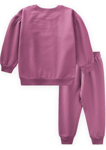 Etiket Detaylı Sweatshirt Takım 1-7 Yaş Fuşya fiyatları
