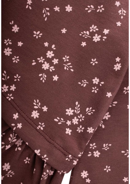 Desenli Uzun Kollu T-Shırt Takım 1-8 Yaş Mürdüm modelleri