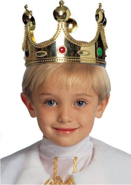 Plastik Kral Tacı Renk Çocuk Boy 45 cm