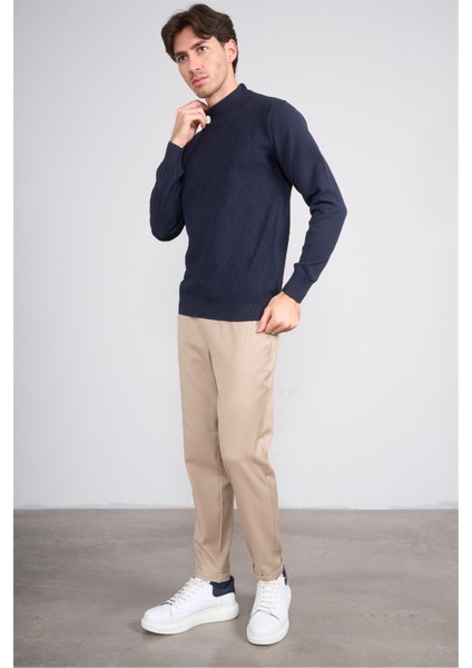 Y-38 Lacivert Erkek Triko Kazak modelleri