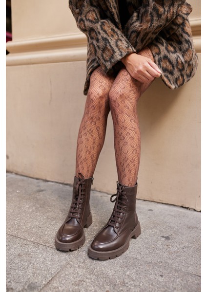 Siena Kadın Bordo Gercek Deri Bagcıklı Bot