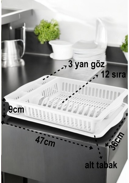 Hsnet Bulaşık Durulama Sepeti Tabaklık Bulaşık Kurutmalık Beyaz Alessi - M577R670-K68577 fiyatları