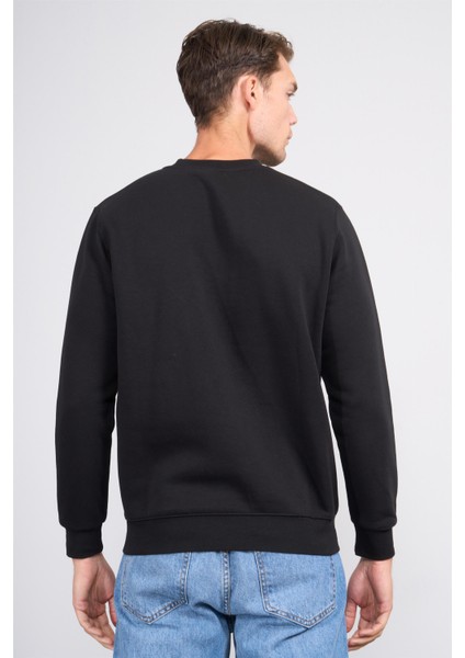 Mareteks 9507 Js Sıyah Erkek 0 Yaka Enj Baskı 3 Iplık Sweatshırt modelleri