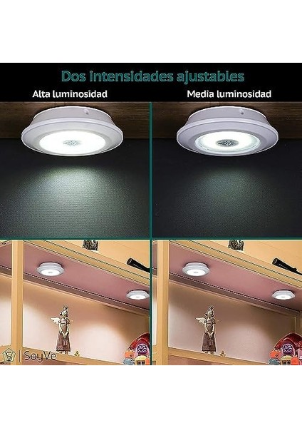 Uzaktan Kumandalı ve Basmalı Düğmeli 3 Adet Kendinden Yapışkanlı LED Işık Paketi, Kablosuz Kurulum, Iç Mekan Kullanımı Için Ideal, Beyaz Işık (Piller Dahil Değildir) fiyatları