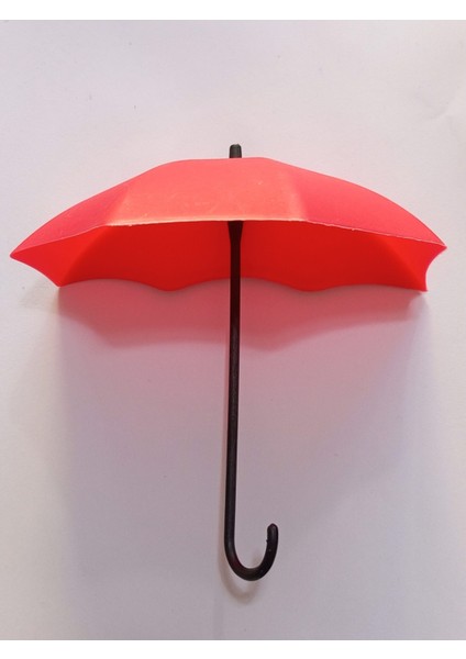 Dekoratif Şemsiye Duvar Askısı Kırmızı