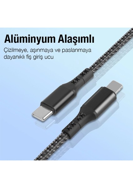 Ally 1mt 27W Type-C To iPhone Lightning Süper Hızlı Data ve Şarj Kablosu Akım V - M460R278-K78 fiyatları