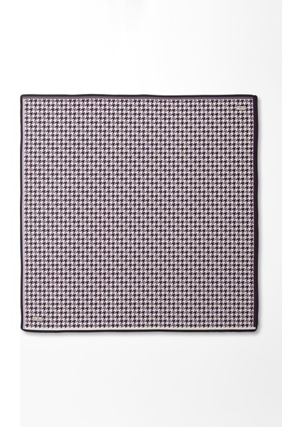 Lila Kazayağı Desen Twill Ipek Eşarp fırsatları