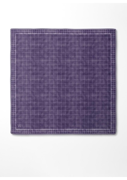 Lila Kareli Twill Ipek Eşarp fırsatları