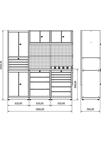 Modüler Çalışma Tezgahı Se.36.18.05 fırsatları