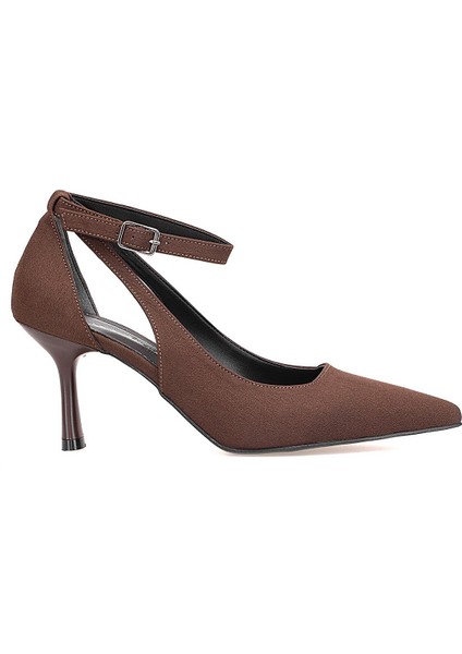 Elit 25KMST1117Z Kadın Klasik Topuklu Ayakkabı Kahverengi