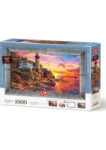 Puzzle Muhteşem Batış 1000 Parça Çerçeveli Puzzle