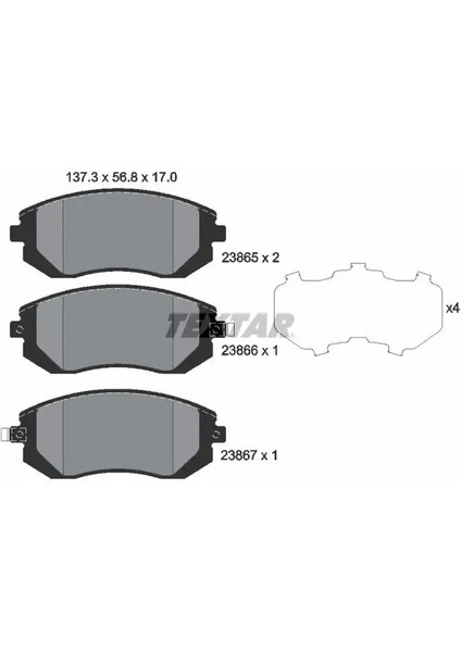 2386501 On Fren Balatasi 26296AE160 26296AG020 26296AG040