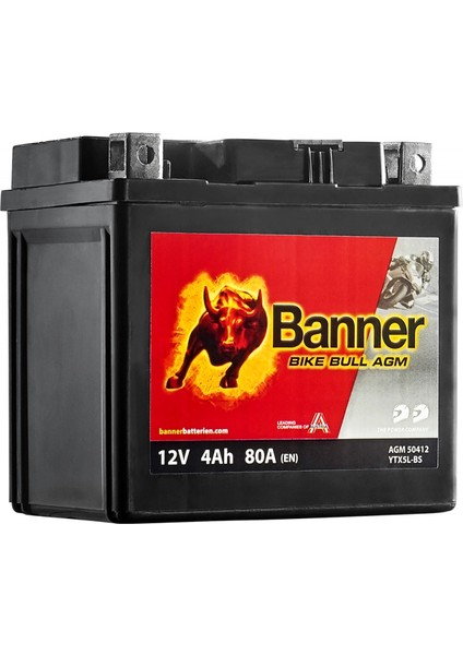 12 V 4 Ah Motor Aküsü BTX5L-BS - YTX5L-BS